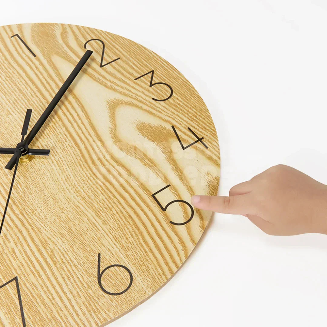 Toddlers Wooden Clock - The perfect clock for the children's room - Kicks & Crawls