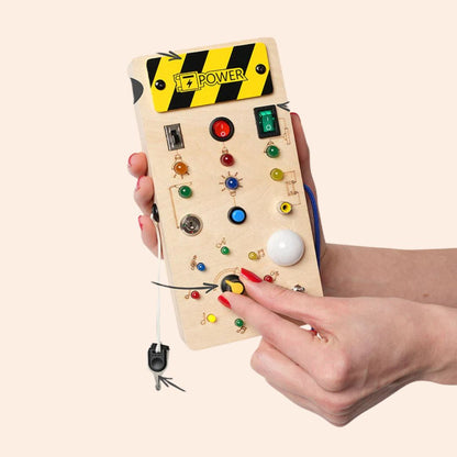 Toddlers Wooden Busy Board – Montessori Sensory Activity Board for Early Learning