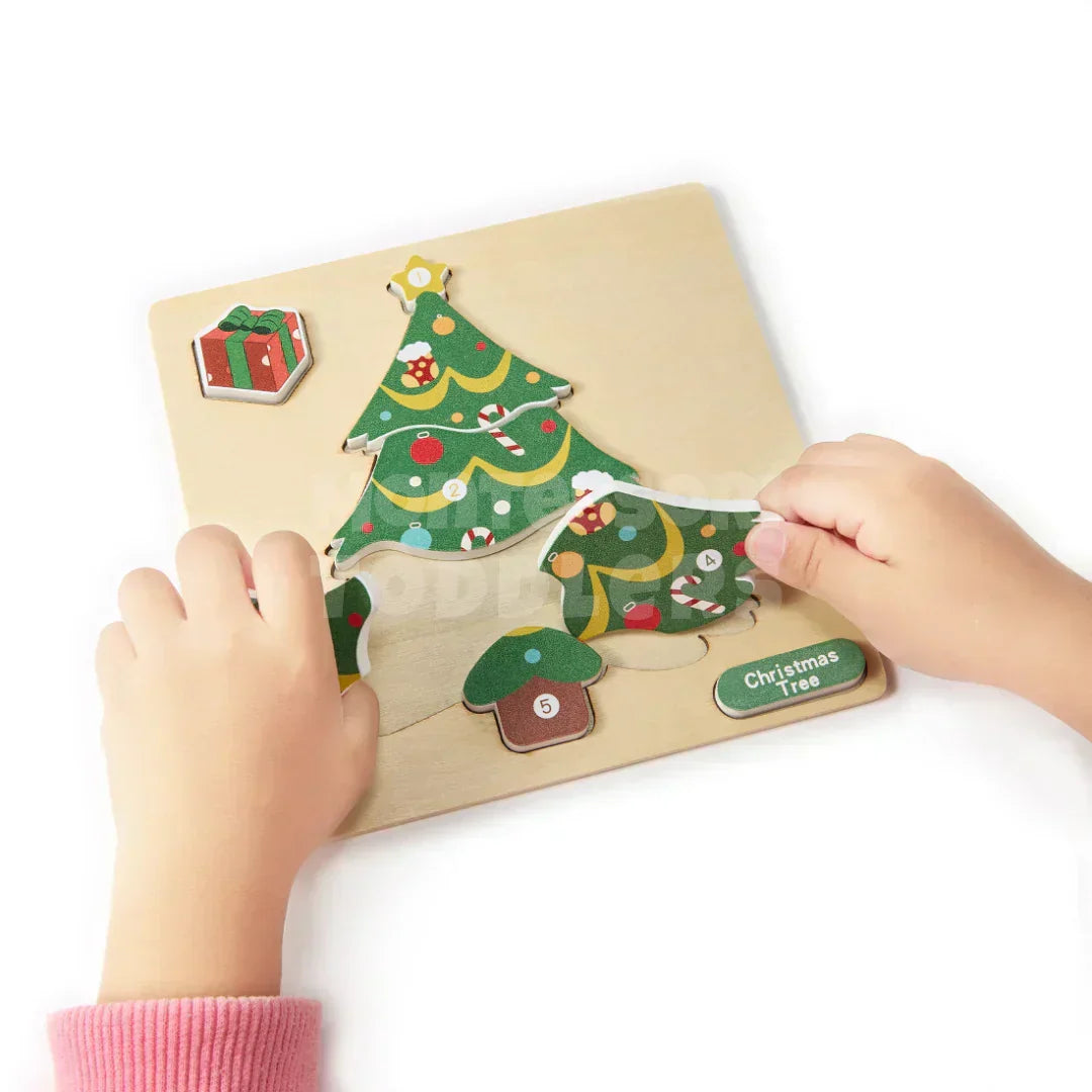 Toddlers Christmas Puzzle - Holiday Fun for Little Hands - Kicks & Crawls