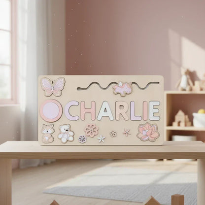 Personalized Wooden Name Puzzle for Toddlers – Custom Kids Learning Toy Gift