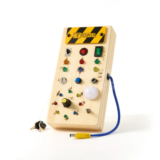 Toddlers Wooden Busy Board – Montessori Sensory Activity Board for Early Learning