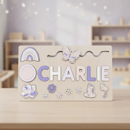 Personalized Wooden Name Puzzle for Toddlers – Custom Kids Learning Toy Gift