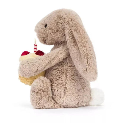 Jellycat Bashful Beige Bunny ‘Birthday’ Plush