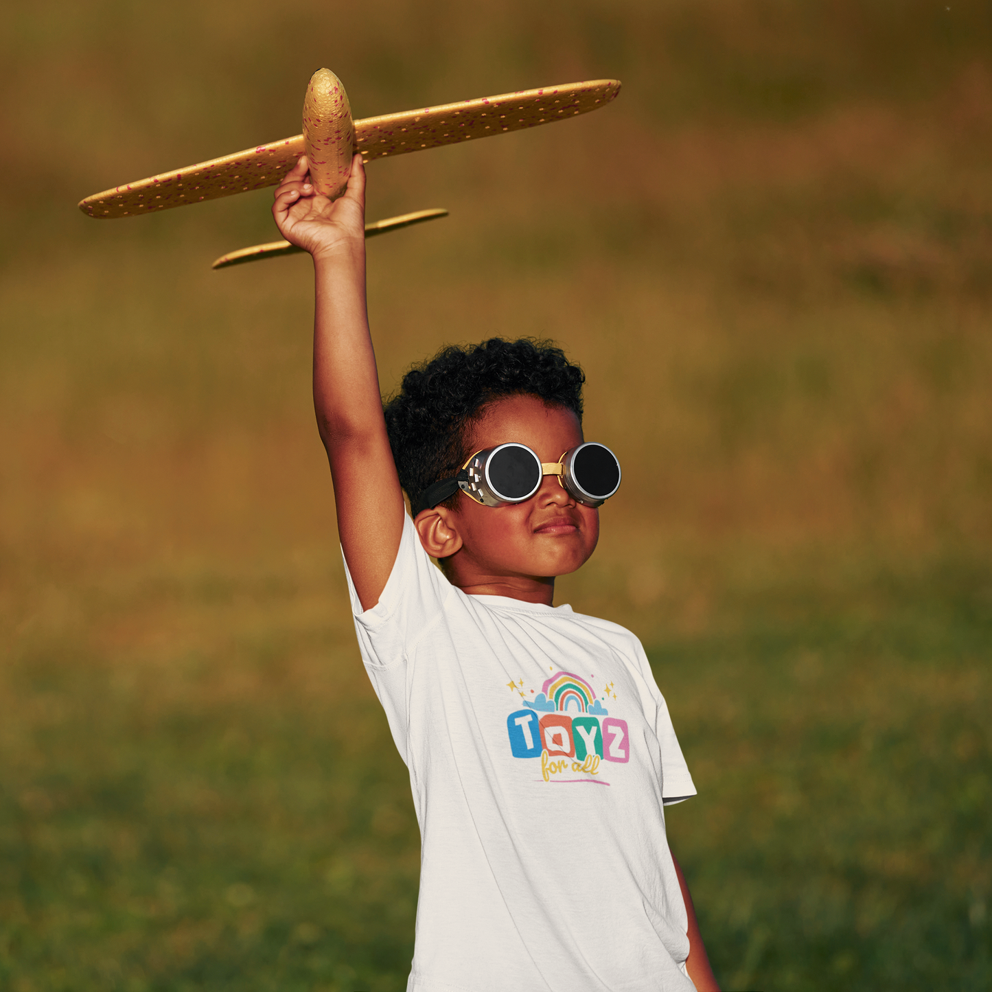 Toyz For All Kids Logo T-Shirt – White Cotton Children’s Graphic Tee