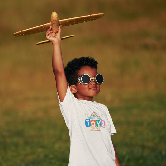 Toyz For All Kids Logo T-Shirt – White Cotton Children’s Graphic Tee