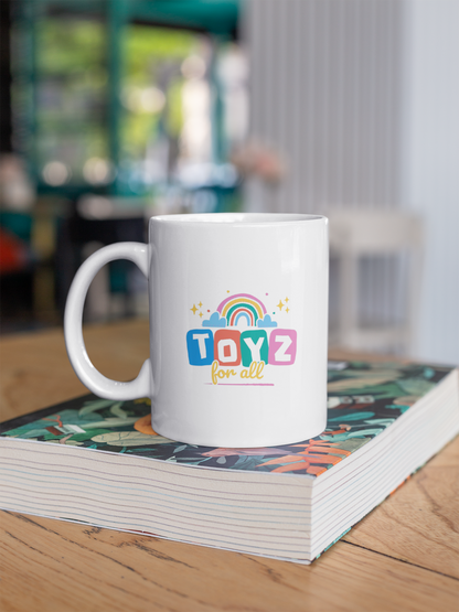 Toyz For All Logo Printed Ceramic Mug – 11oz White Coffee Cup