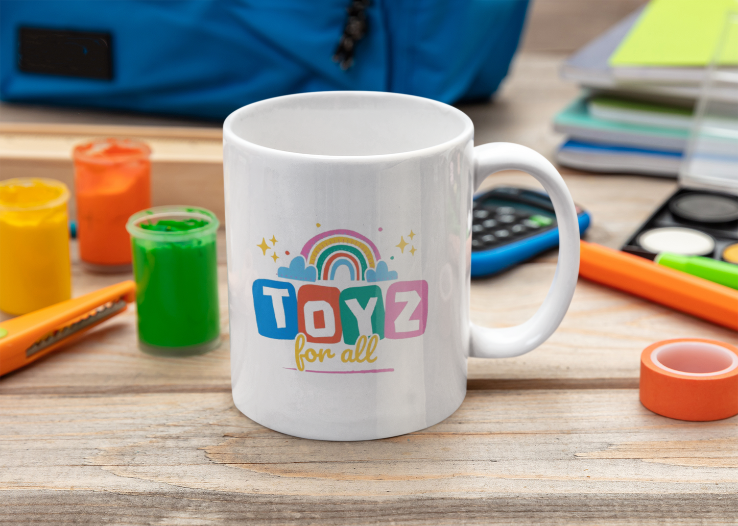Toyz For All Logo Printed Ceramic Mug – 11oz White Coffee Cup