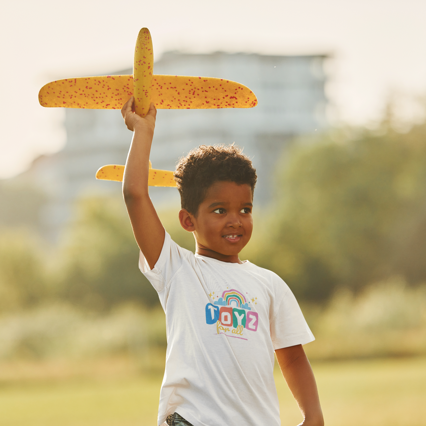 Toyz For All Kids Logo T-Shirt – White Cotton Children’s Graphic Tee